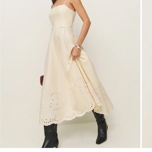 Reformation Cherie Dress in Sugar, size 4